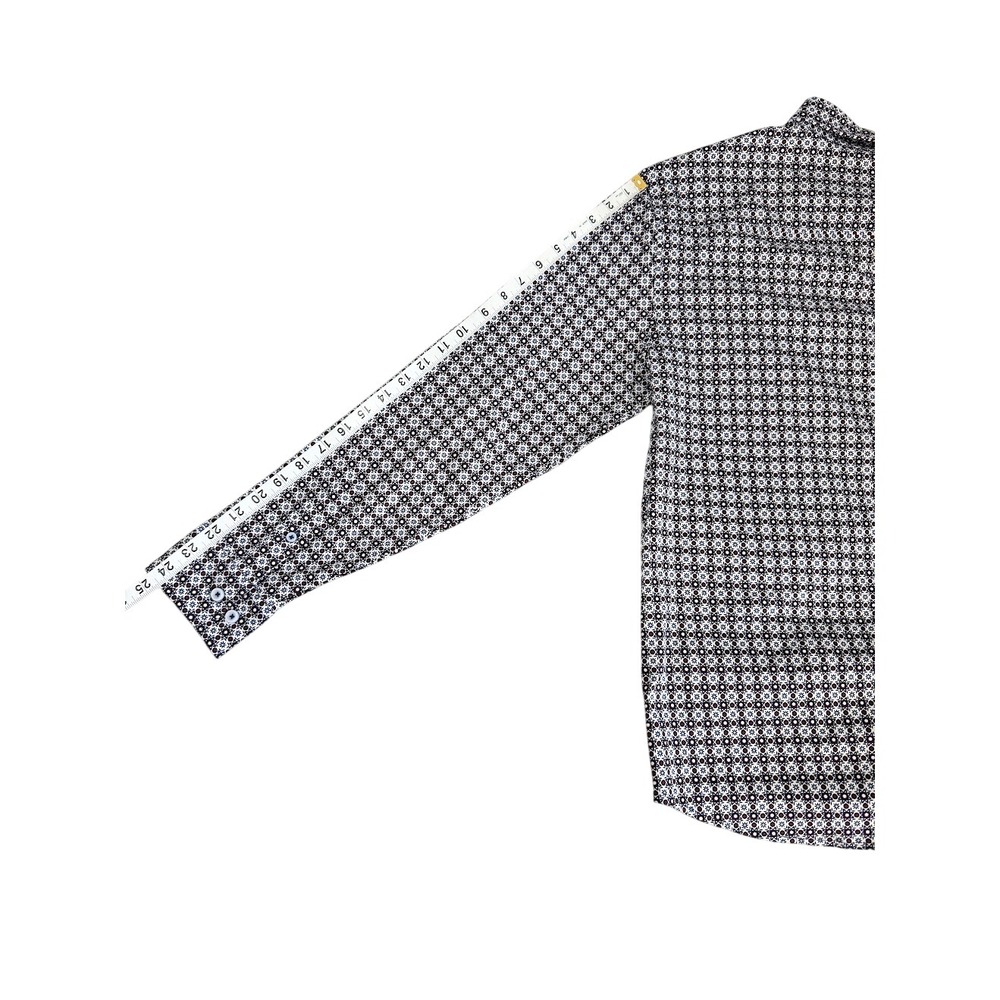 Johnston & Murphy XC Flex Shirt Mens Small Geometric Print Cotton Button Down - Picture 7 of 8